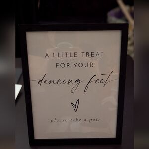 Sign & Frame for party "Dancing Feet'